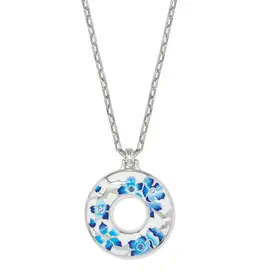 Kyoto In Bloom Ring Necklace in Blue