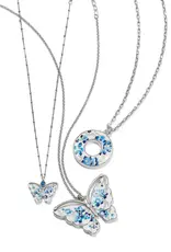 Kyoto In Bloom Ring Necklace in Blue