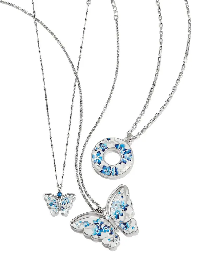 Kyoto In Bloom Ring Necklace in Blue