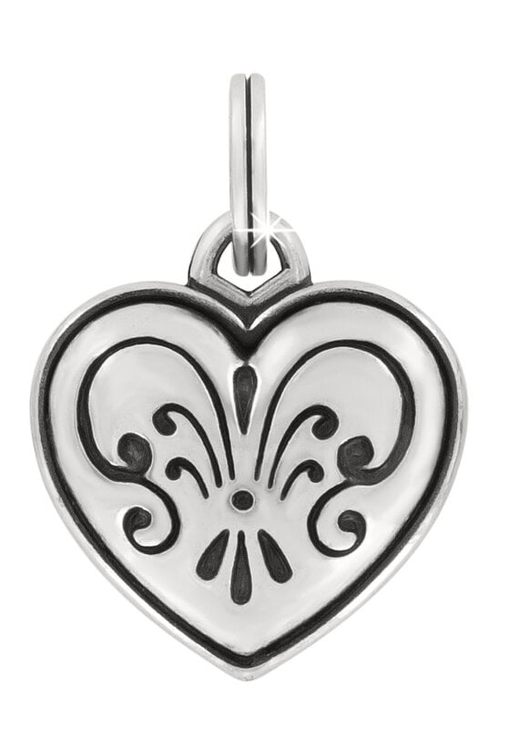 One Heart Etched Love Charm