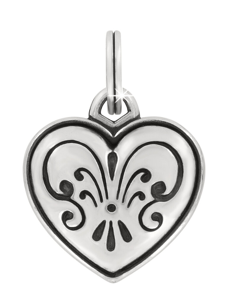 One Heart Etched Love Charm