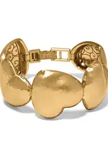 Trianon Heart Link Bracelet in Gold