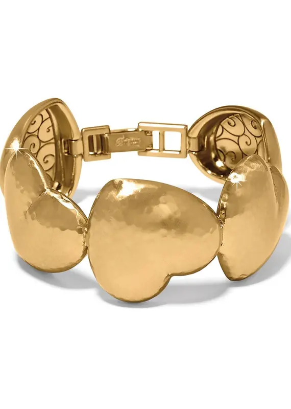 Trianon Heart Link Bracelet in Gold