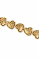 Trianon Heart Link Bracelet in Gold