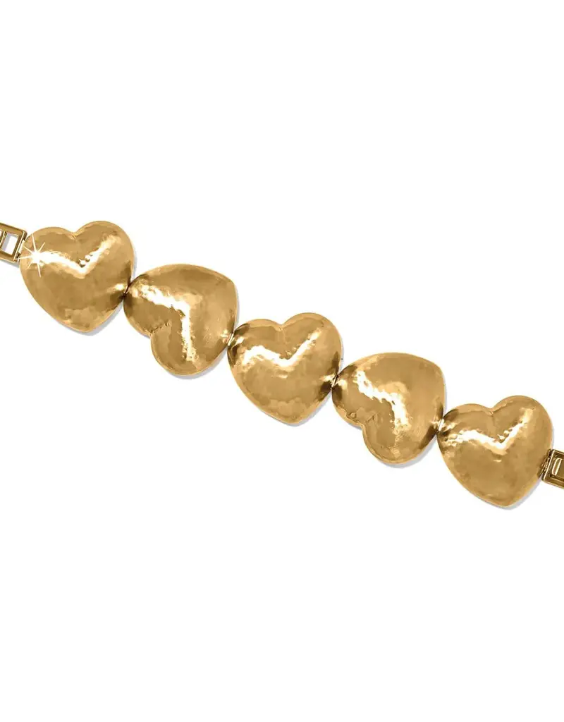Trianon Heart Link Bracelet in Gold