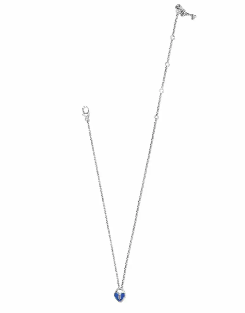 One Heart. Padlock Reversible Necklace