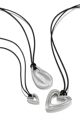 Cascade Open Heart Black Necklace