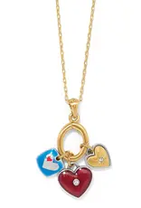 One Heart Color Short Necklace