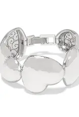 Trianon Heart Link Bracelet in Silver