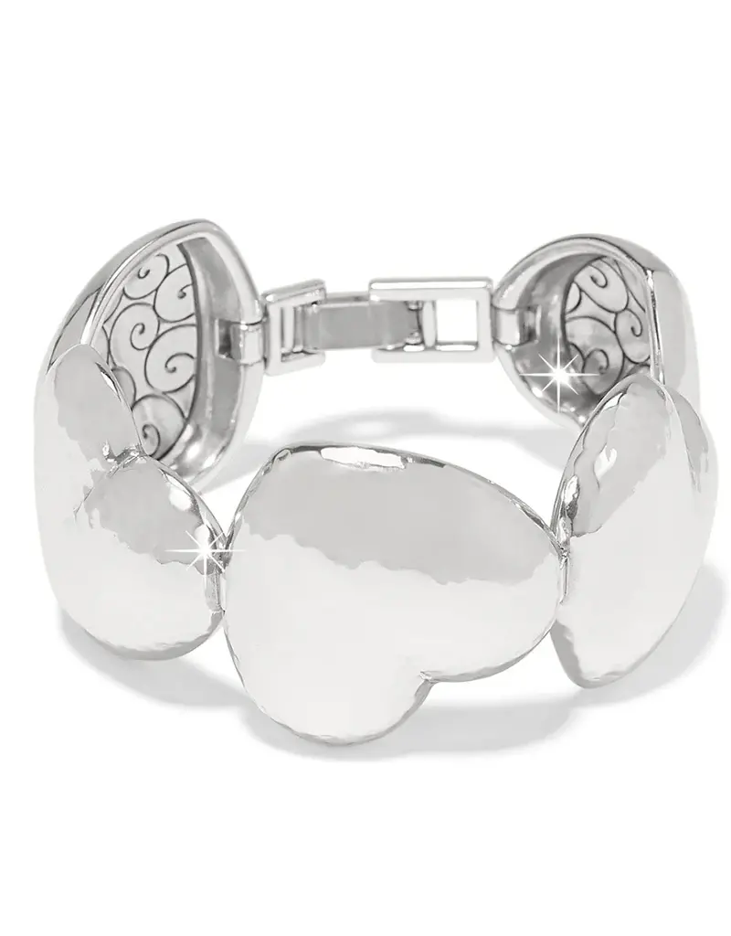 Trianon Heart Link Bracelet in Silver