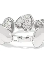 Trianon Heart Link Bracelet in Silver