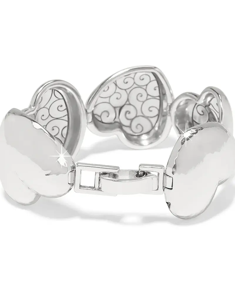 Trianon Heart Link Bracelet in Silver