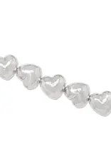 Trianon Heart Link Bracelet in Silver