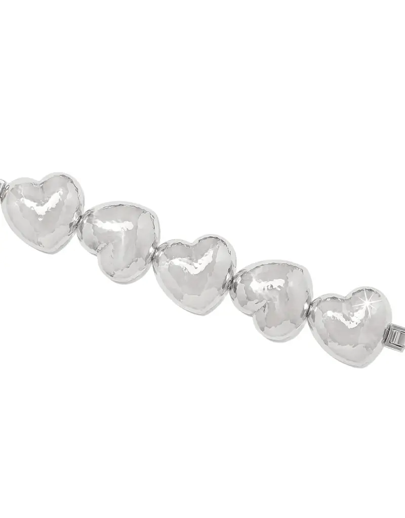 Trianon Heart Link Bracelet in Silver