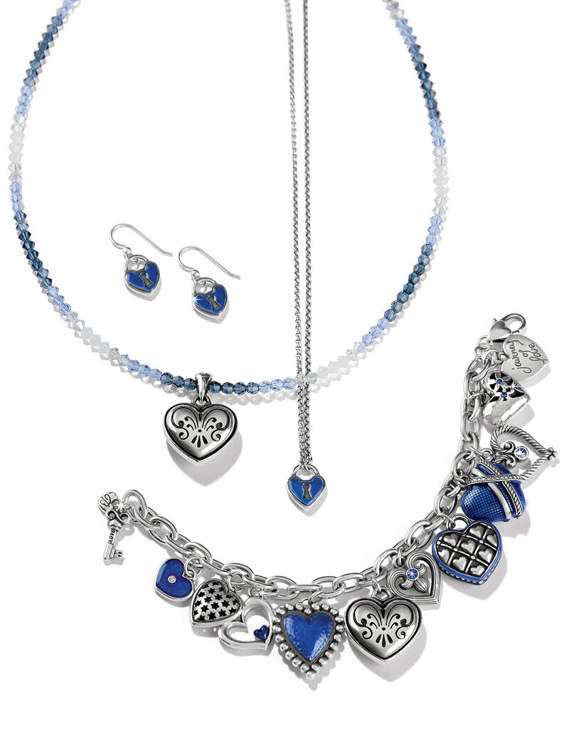 One Heart Padlock French Wire