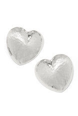 Trianon Heart Small Post in Silver