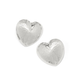Trianon Heart Small Post in Silver