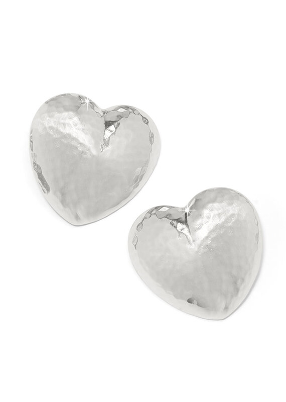 Trianon Heart Small Post in Silver