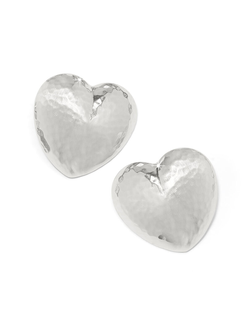 Trianon Heart Small Post in Silver