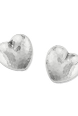 Trianon Heart Small Post in Silver