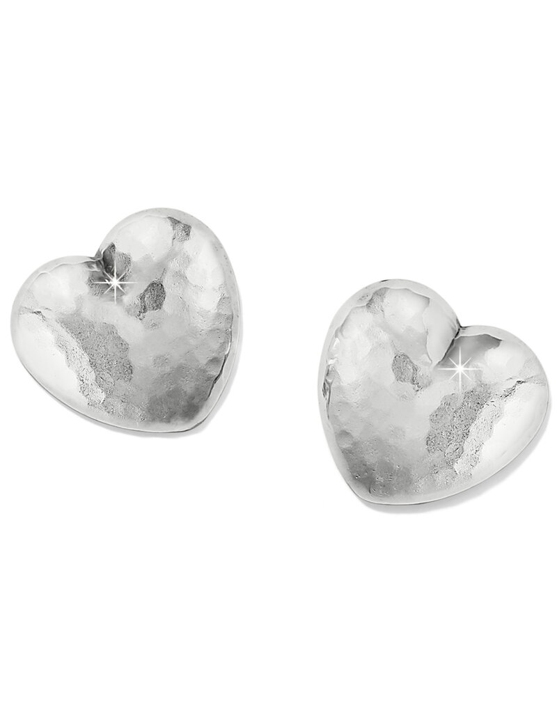 Trianon Heart Small Post in Silver