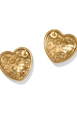 Trianon Heart Small Post in Gold