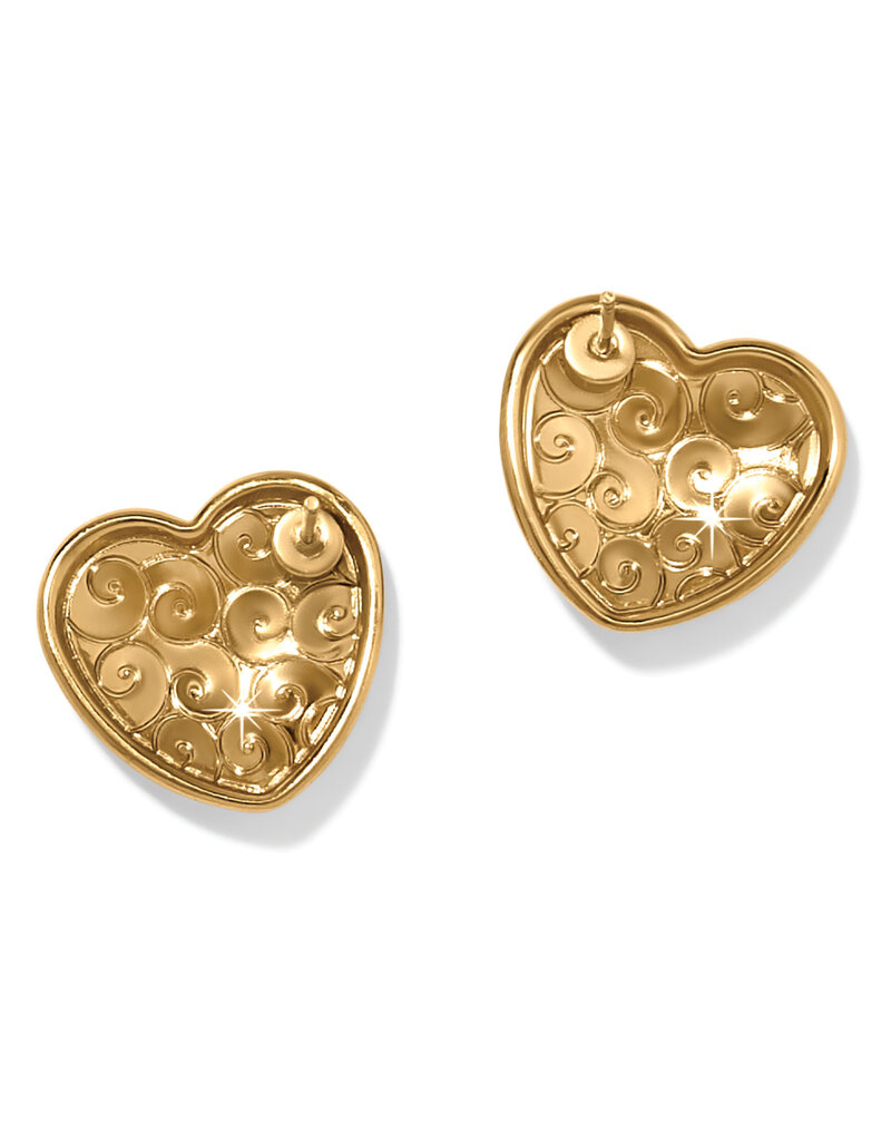 Trianon Heart Small Post in Gold