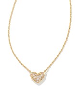 KENDRA SCOTT Ari Pave White Crystal Heart Necklace