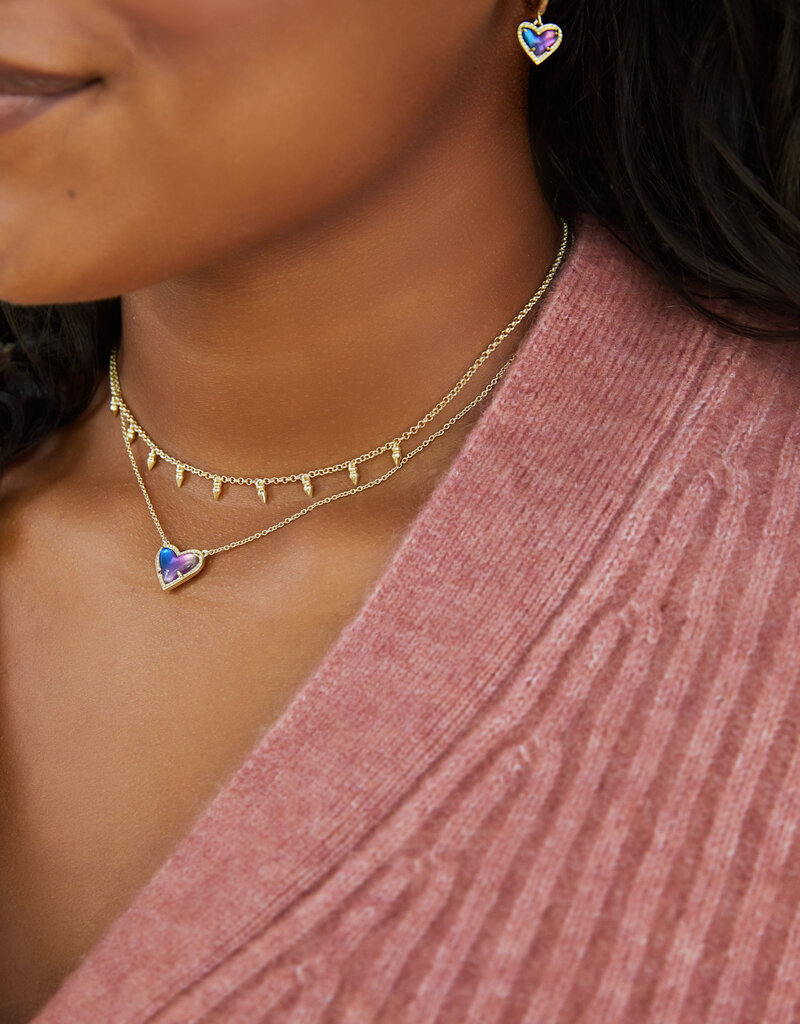 KENDRA SCOTT Ari Heart Gold Necklace