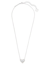 KENDRA SCOTT Ari Heart Silver Pendant Necklace