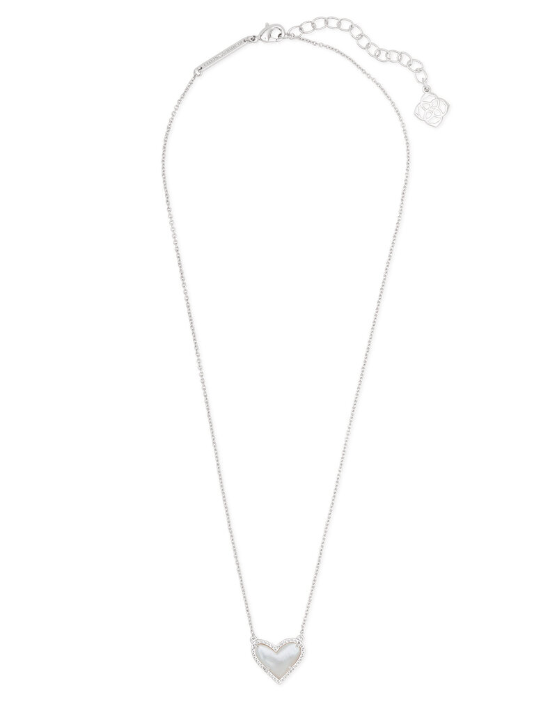 KENDRA SCOTT Ari Heart Silver Pendant Necklace