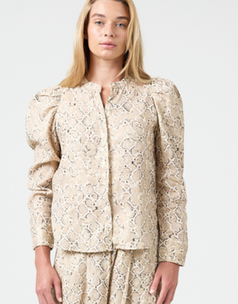 J.HOFFMAN'S Lilium Metallic Linen Shirt - Snake