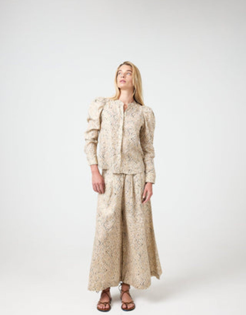J.HOFFMAN'S Lilium Metallic Linen Shirt - Snake