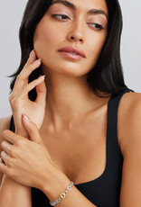 LAGOS Signature Caviar Two-Tone Interlocking Diamond Link Bracelet