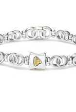 LAGOS Signature Caviar Two-Tone Interlocking Diamond Link Bracelet