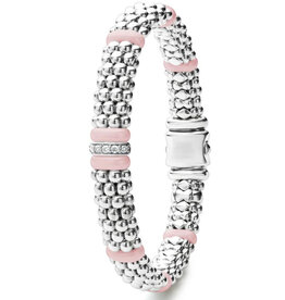 LAGOS Pink Caviar Single Station Diamond Caviar Bracelet | 9mm