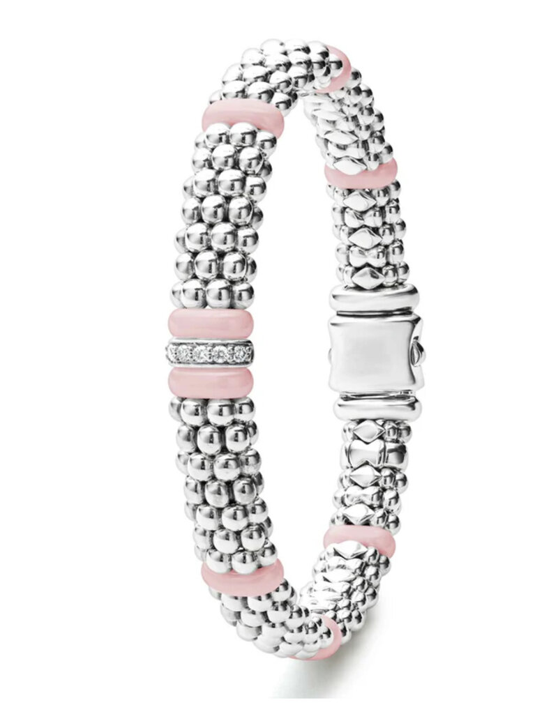 LAGOS Pink Caviar Single Station Diamond Caviar Bracelet | 9mm