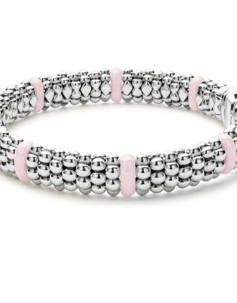 LAGOS Pink Caviar Single Station Diamond Caviar Bracelet | 9mm