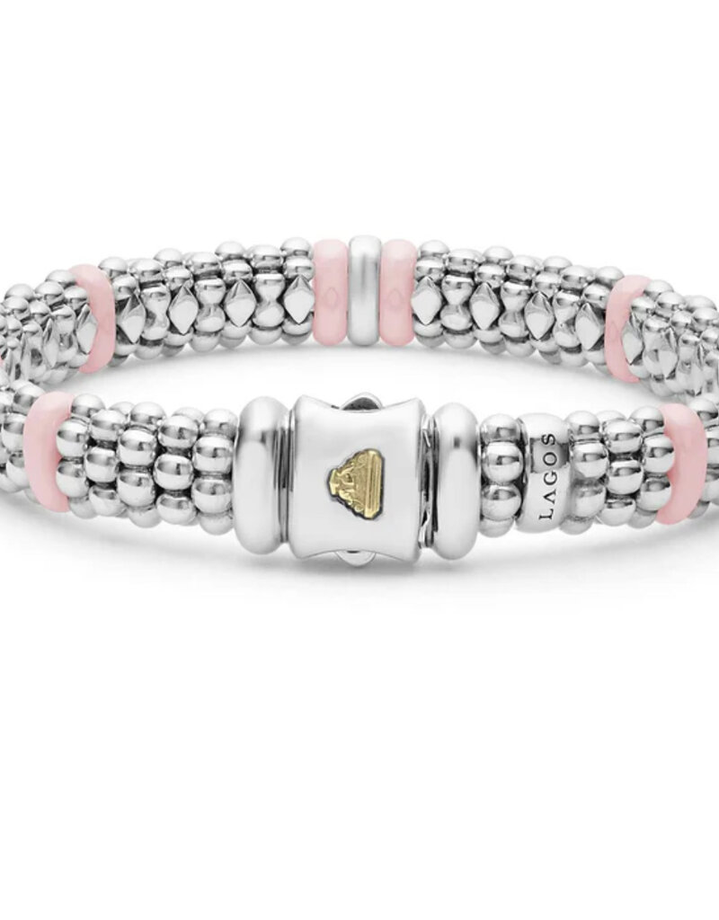 LAGOS Pink Caviar Single Station Diamond Caviar Bracelet | 9mm