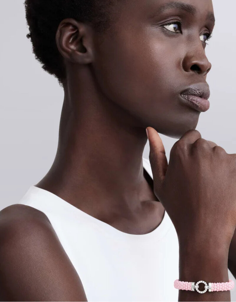 LAGOS Pink Caviar Ceramic Diamond Circle Bracelet | 9mm