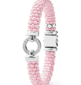 LAGOS Pink Caviar Ceramic Diamond Circle Bracelet | 9mm