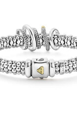 LAGOS Caviar Lux Two-Tone Five Ring Diamond Caviar Bracelet | 9mm