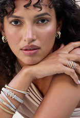 LAGOS Caviar Lux Two-Tone Five Ring Diamond Caviar Bracelet | 9mm