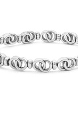 LAGOS Signature Caviar Two-Tone Interlocking Link Bracelet