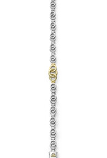 LAGOS Signature Caviar Two-Tone Interlocking Link Bracelet