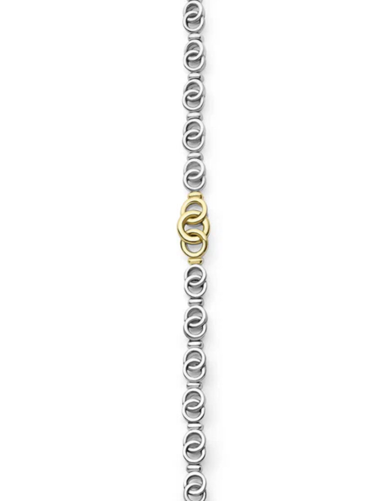 LAGOS Signature Caviar Two-Tone Interlocking Link Bracelet