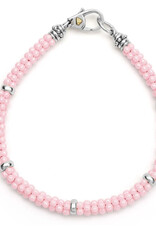 LAGOS Pink Caviar Pink Five Silver Station Ceramic Bracelet | 5mm