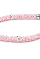 LAGOS Pink Caviar Pink Five Silver Station Ceramic Bracelet | 5mm