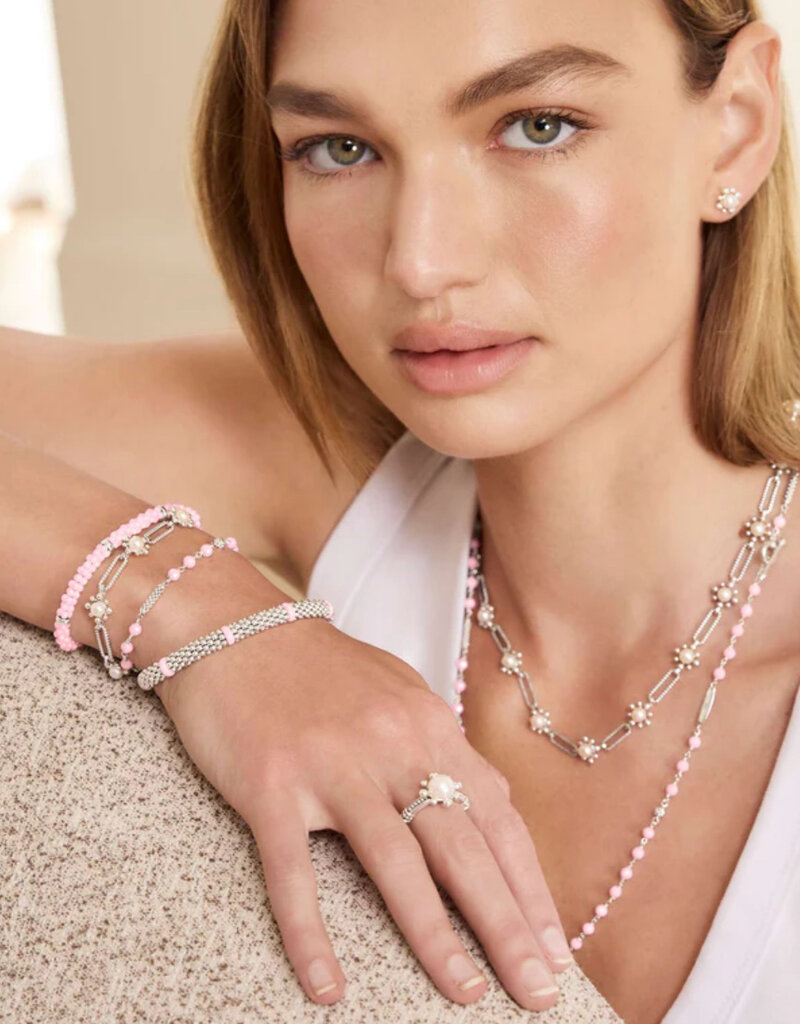 LAGOS Pink Caviar Pink Five Silver Station Ceramic Bracelet | 5mm