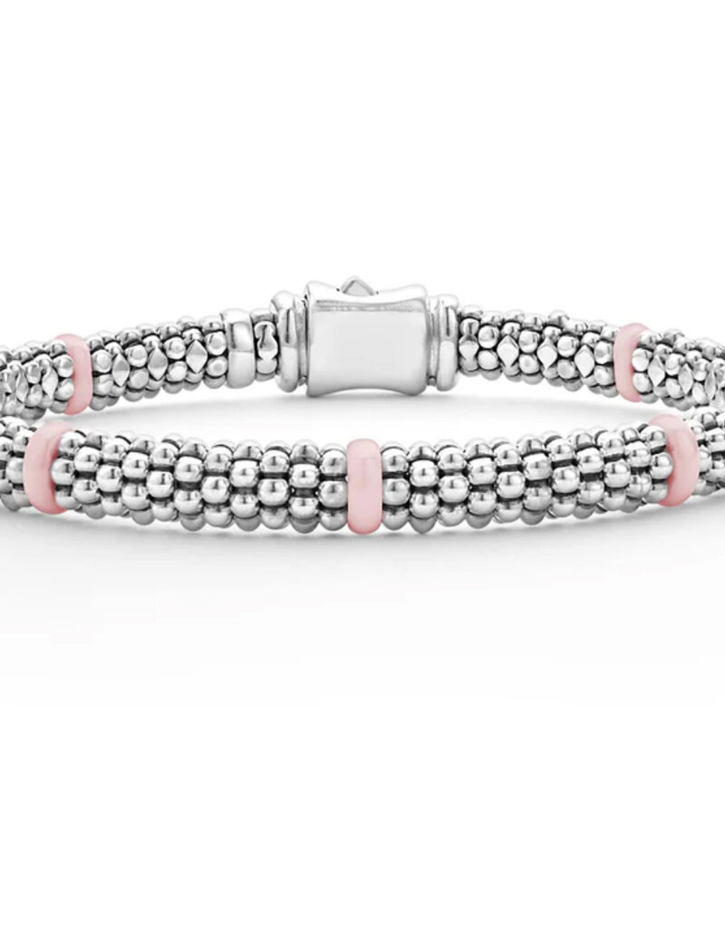 LAGOS Signature Caviar Pink Caviar Ceramic Station Caviar Bracelet | 6mm